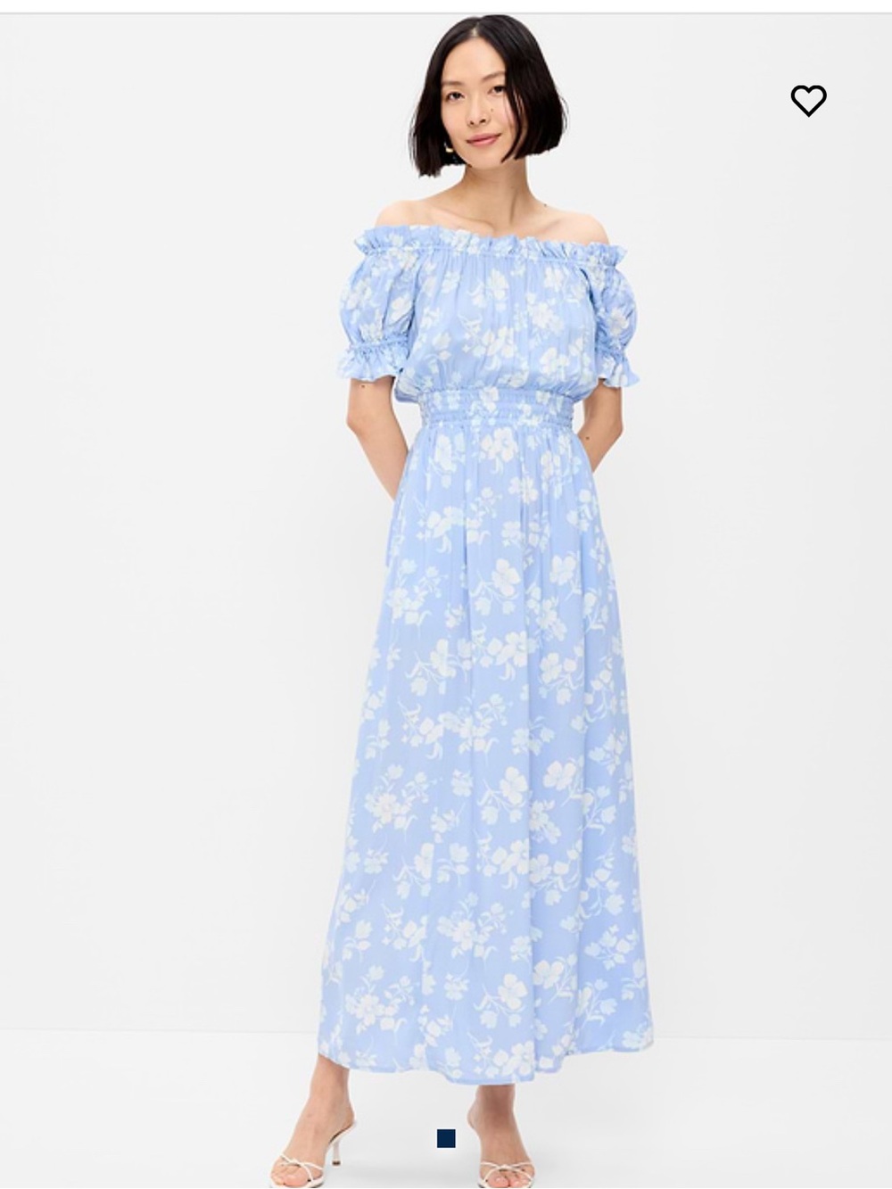 Old Navy Floral Maxi Dress in Blue & White Size Medium Like New